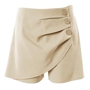 Generisch Generic 2-in-1 Skort-Shorts Beige