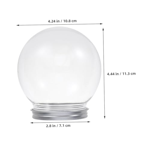 Bola de nieve navideña de plástico transparente rellenable para frascos de dulces DIY 3