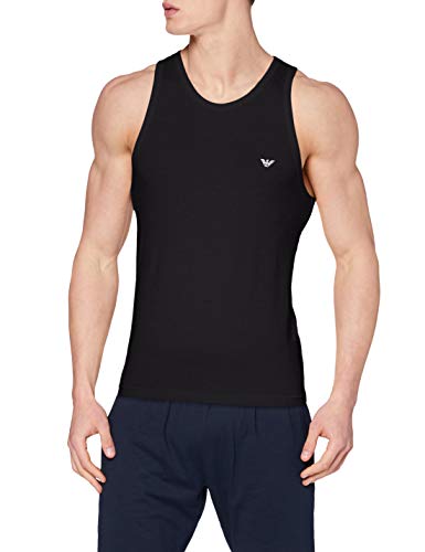  Emporio Armani Tank Big Eagle, Vestaglia Uomo, Nero, M