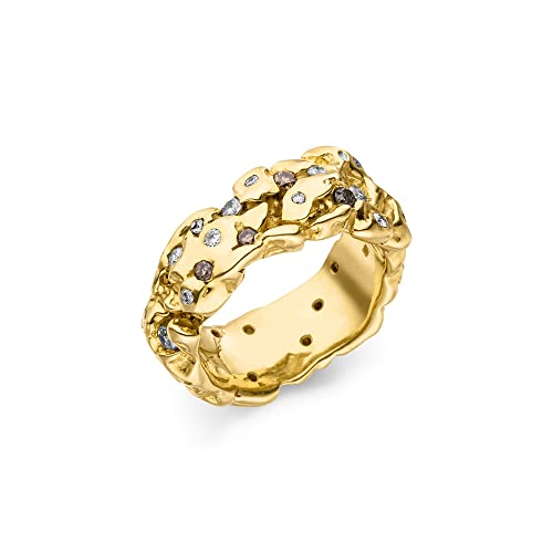 Anillo de oro con diamantes (oro amarillo 585) de 1 ct. brillantes con experiencia de valor Cover