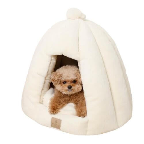 モンシェリ　ファードーム型セミクローズドファーペットハウス ペット　ベッド Amazon | monchéri モンシェリ [ファードーム型セミクローズドファー