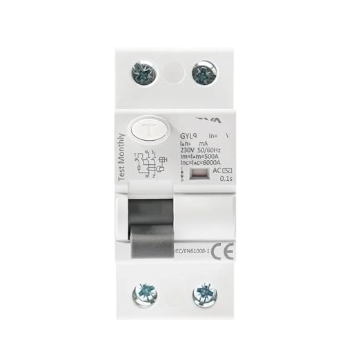 Disjoncteur à courant résiduel AC GYL9 2 pôles 40A 300mA pour tableau électrique