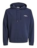 JACK & JONES Sudadera con Logotipo de Jjcollege, Azul Marino, M