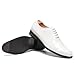 HEEZ Men's Dress Shoes Patent Leather, Formal Tuxedo Shoes for Men with Plain Toe, Non Slip Lace up Oxford for Wedding Prom Party Dance Business White