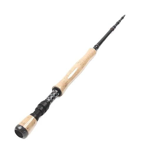 RTFJVXVZ Portable Wooden Handle Fly Fishing Rod Retractable Lure