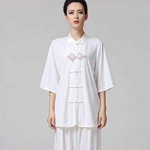 Sennian Tai Chi Suit Clothing Unisex Uniforms Kung Fu Martial Arts Sets Wing Chun Costumes Qi Gong Shaolin,White1-2Xl #TOP1