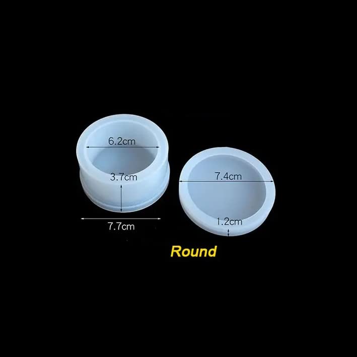 BanteyBanatey® Resin Art Silicone Casting Mould Epoxy Mold Silicon Moulds DIY Round Storage Jewellery Box Design (Pack of 1)