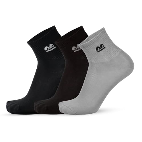 Image of Bamboo Sports Socks for Men | Ankle Length Low Cut Premium Material | Odour-Free, Breathable & Durable | Padded Base & Anti-bacterial | 3X Softer than Cotton Socks | 3Pk Multicolor