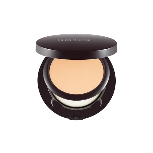 Laura Mercier Smooth Finish Foundation Powder, Non-Comedogenic, Breathable, Sheer to Full Coverage, Wet or Dry Application, Matte or Natural Finish, Oil-Free, Ideal for All Skin Types, Shade 05