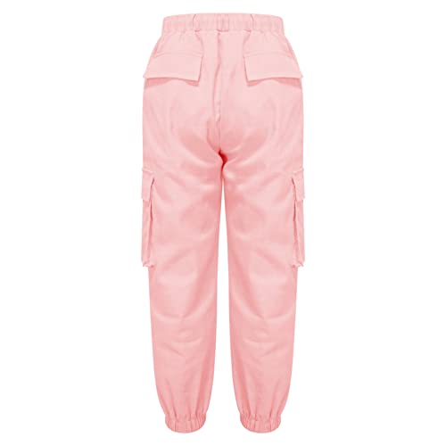 Jhaoyu Kids Boys Girls Cargo Pants Jogger Elastic Waist Multi-Pockets Dance Hip Hop Hiking Athletic Trousers Sweatpants2