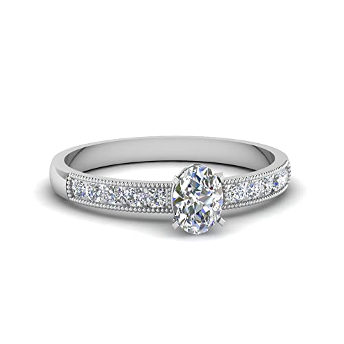 Bague fiançailles diamant millegrain argent pour sublimer vos promesses de mariage