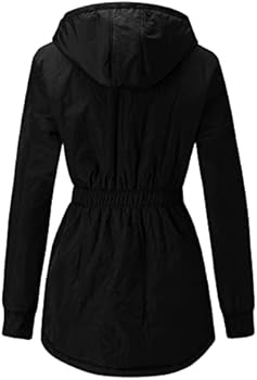 IQYU Overbergangsjas voor dames, lang, grote maten, elegante
