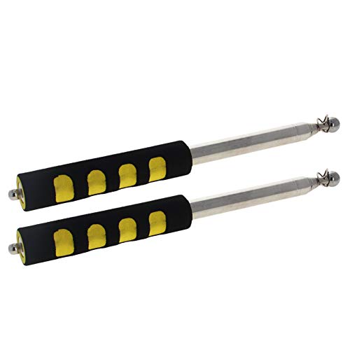 Image of Othmro 2Pcs Hollow Telescopic Teachers Pointer, Teaching Pointer Stick for Classroom, Metal Hand Retractable Pointer Extended Length 63 inch, Handheld Presenter Whiteboard Pointer (Yellow /Black)