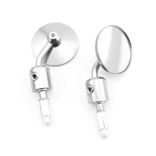 Retrovisores para motocicletas 1 Par Espejos Redondos Extremo Barra Motocicleta 22mm 7/8 Pulgadas Espejo Manillar Espejo Retrovisor Para Bicicleta Calle Scooter Para Z900 Espejos(4)