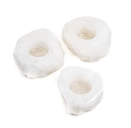 The Chrysalis Stone | Candle Holder | Clear Quartz | 1 Pc | Raw Crystal Decor, Tea Light, Healing Stone, Reiki, Chakra, Yoga, Meditation Accessories #TOP3