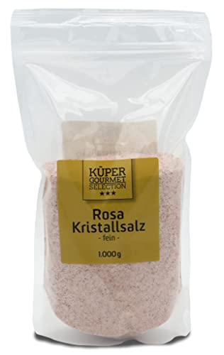 Rosa Kristallsalz, fein, Küper Selection, 1000g, 100% Natürlich, Zum Würzen und verfeinern von Gerichten Cover