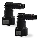 Surosha 2PCS Fuel Line Quick Connector, 9.49-ID8 Tubing 90 Degree Elbow Fuel Lines Connector, Fuel Pump Line Repair Kit, Nylon Push-On Fitting Quick Release Connect Adapter for Most Cars (Elbow)
