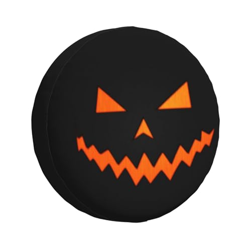 Image of Halloween Spare Tire Cover Ghost Face Tire Cover Universal Wheel Protectors Wheel Covers for Rv Camper Travel Trailer SUV Truck 14 Inch