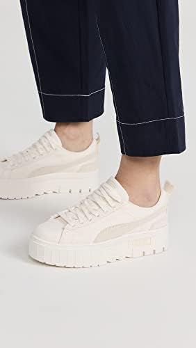 PUMA Women's Mayze Blank Canvas Sneakers, Whisper White, 6 Medium US | Image 2