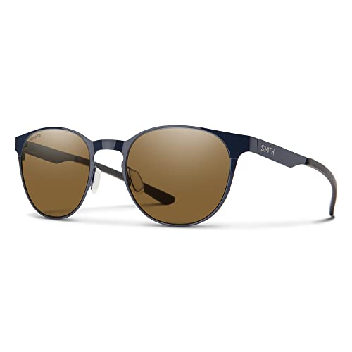 Image of SMITH Eastbank Metal Sunglasses - Performance Sports Sunglasses for Cycling, Running, Baseball, Golf - for Men & Women - French Navy + ChromaPop Polarized Brown