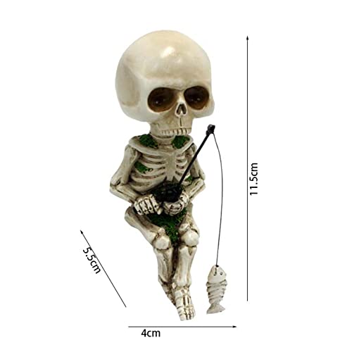 👻 Lustige Alien Skelett Statue – Perfekte Gartendekoration für Halloween 🎃 | Langlebiges Harz, Drinnen & Draußen – Bild 4