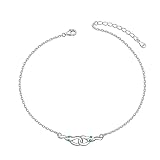 Anklets for Women S925 Sterling Silver Snake Anklet Bracelet Adjustable for Girls Dainty Beach Snake