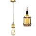 Produktbild Industrielle Pendelleuchte Vintage Hängeleuchter Lampe Kronleuchter Hängelampe mit E27 Lampenfassung Deckenleuchte für Küchen ,Schlafzimmer. (bronze-1)