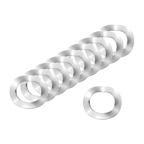 uxcell Wave Spring Washer, 200Pcs 0.51"x0.31"x0.01" (ODxIDxT) - 304 Stainless Steel Curved Washer for Screw Bolt, Wave Washers Gaskets for Machinery (Silver)