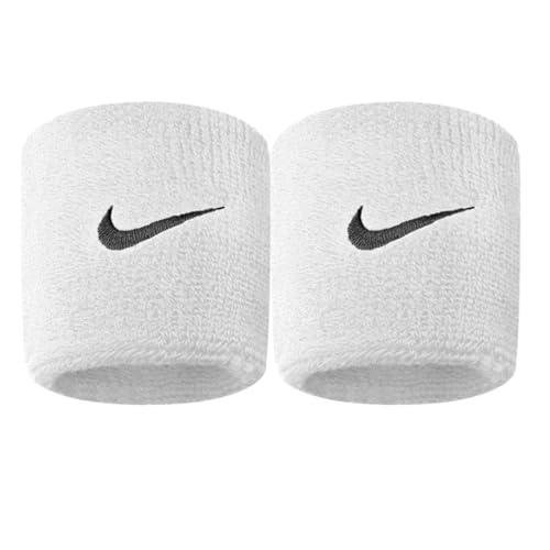Image of NIKE Premier Swoosh Singlewide Wristbands -Soft, Moisture-Wicking (1 Pair, 2.5 inch Wide)