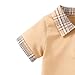 Voxikodex Size 5 6 Years Toddler Boys Clothes 2 Piece Short Sleeve Polo Shirt Tops & Casual Shorts Set Kids Boys Summer Outfits Set Khaki(5-6T)
