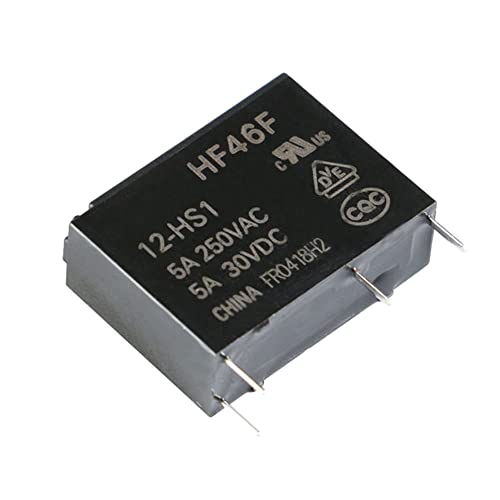 5PCS 30VDC Power Relays 5A 250VAC 4PIN,HF46F/12-HS1