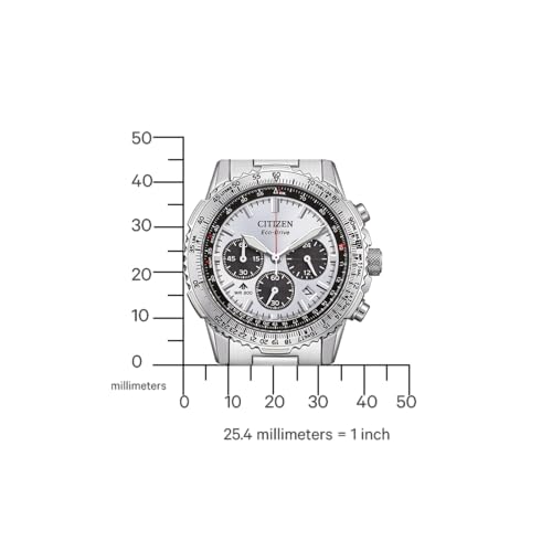 Image of Citizen CA4660-61A Chronograph Eco-Drive Men's Watch - Stainless Steel Case & Band, Sapphire Crystal,White Dial