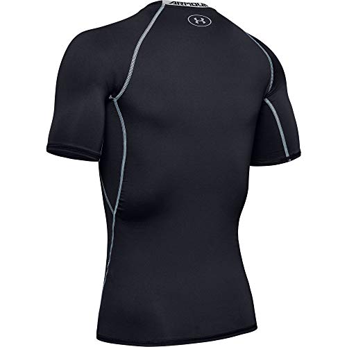 Under Armour Men's HeatGear Armour Short-Sleeve Compression T-Shirt , Black (001)/Steel , XX-Large