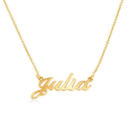 MyNameNecklace Collar Pequeño con Nombre estilo Clásico (Chapado en Oro 18k)