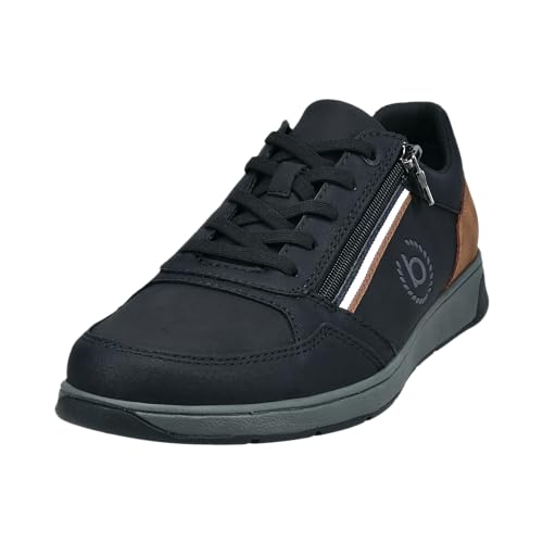 bugatti Homme Klassischer Sneaker mit Zipp-Element und Logo an der Seite Basket, Noir 1000, 40 EU