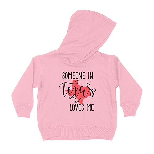 Someone in Texas Loves Me Kids Hoodie Sweatshirt Toddler 4T Light Pink