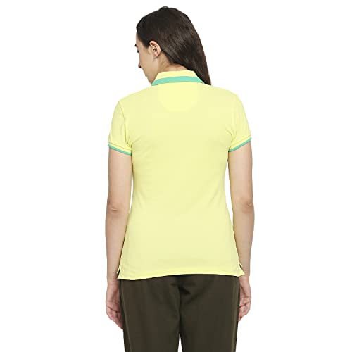 Image of Being Human Pink Semi Fit Polo Collar Short Sleeves Cotton Women's T-Shirt Clothing