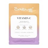 The Crème Shop Korean Skin Care Vitamin C Face Sheet Mask - Anti Aging, Dark Circles, Wrinkles, Increases Collagen Production for Sensitive, Oily, Dry Skin Type - 5 Sheets Set
