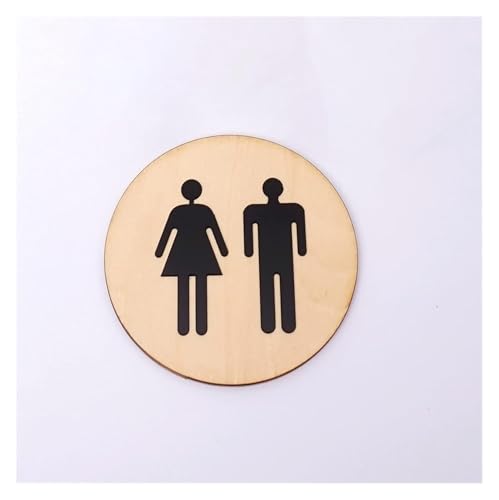 Panneau de toilettes humoristique en bois pour décorer votre maison