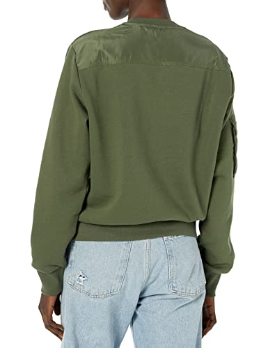 True Religion Womens Utility Crew Neck Pullover Hooded Sweatshirt, Beetle, X-Small Us #TOP29