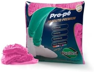 Sapatilha propé descartável Protdesc protetor de calçado rosa pin...