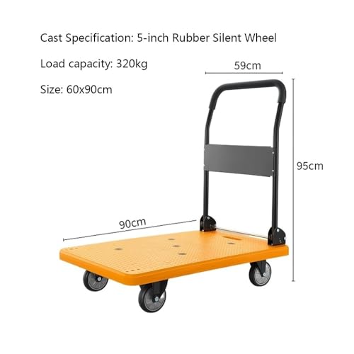 Carretilla plegable portátil con ruedas silenciosas miniatura 2