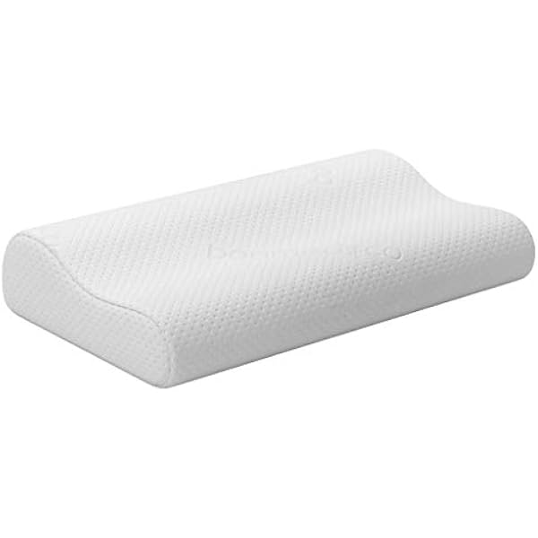 bonmedico Ergonomiczna poduszka pod głowę, średnia – ortopedyczna poduszka podpierająca kark – poduszka pod kark dla osób śpiących na boku, na plecach, poduszka z pianki z pamięcią kształtu, poduszka