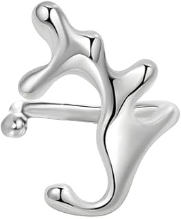 Irregular Liquid Statement Ring for Women Unique Infinity Wedding Promise Open Wrap Finger Rings Middle Tail Adjustable Comfort Fit Extendable Fashion Band Personality Minimalist Jewelry Gift