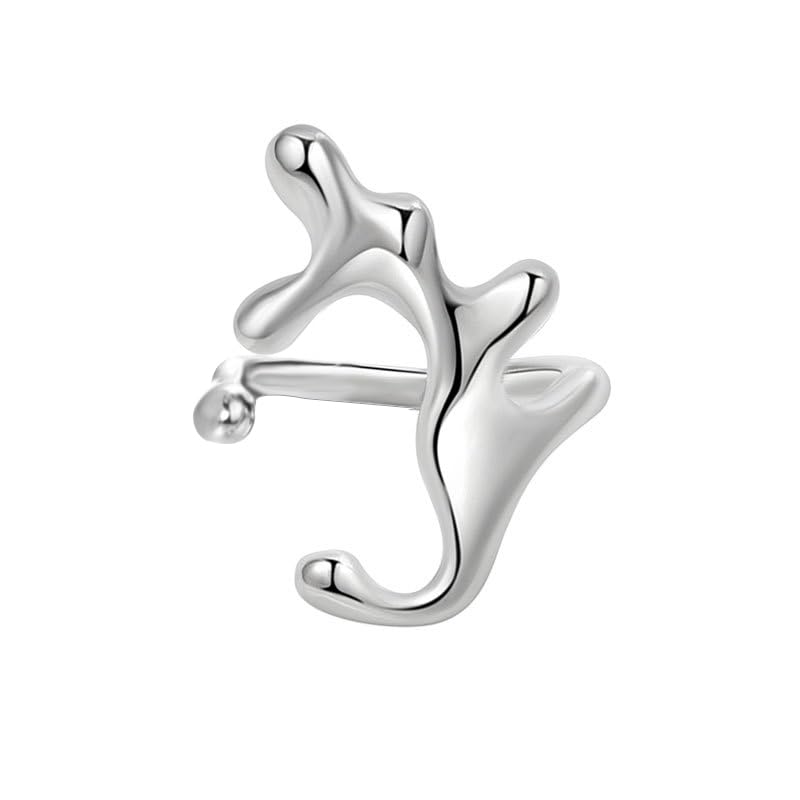 OIDIMS Irregular Liquid Statement Ring for Women Unique Infinity Wedding Promise Open Wrap Finger Rings Middle Tail Adjustable Comfort Fit Extendable Fashion Band Personality Minimalist Jewelry Gift