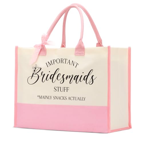 Bachelorette Canvas Tote Bag for Bridesmaids & Women