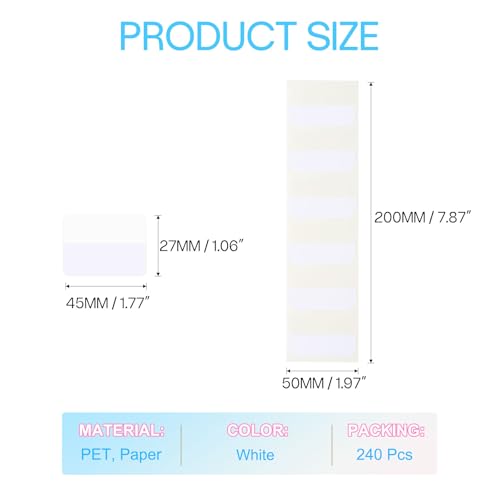 Marque-page notes adhésives transparentes PATIKIL grand format x240 - 2