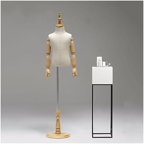 Adjustable Toddler Mannequin for Kids, Female Tailors Dummy Dress Form Body Torso with Wooden Base, Ideal for Sewing Projects, Age 2-3 Years