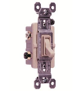 Pass & Seymour 663-LAG Three way Switch 15a 120v lite almond 663LAG
