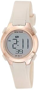 Armitron Sport Women's Digital Chronograph Blush Pink Resin Strap Watch